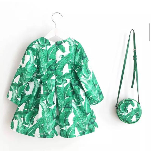 Luxury Leaf 🍃 Formal Cute girl dress bag set - Picture 5 of 5